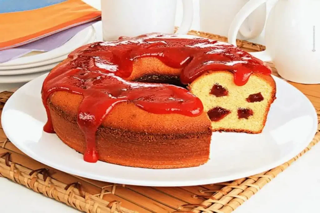 Bolo de Fuba com Goiabada