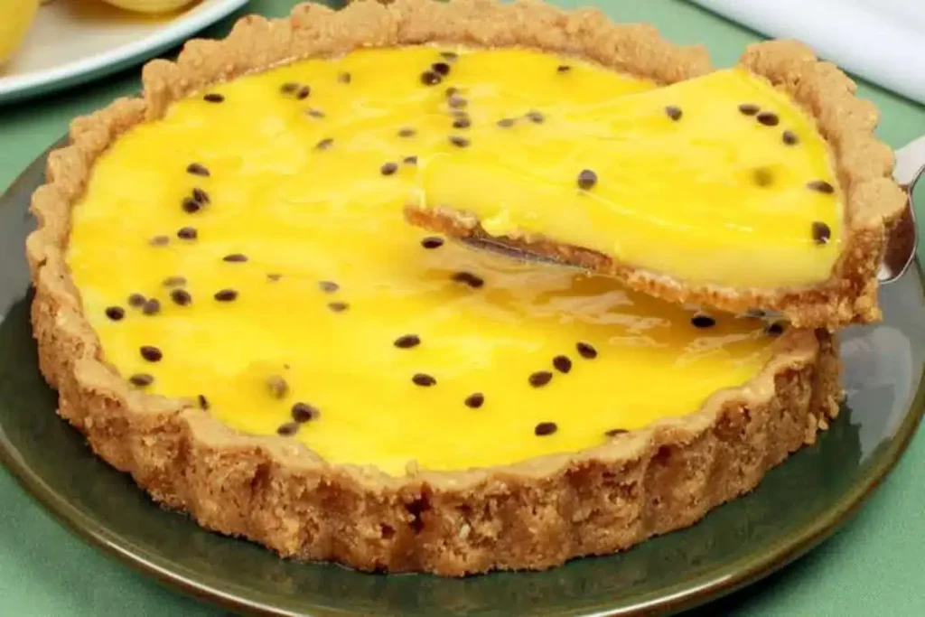 Torta de maracujá sem açúcar e sem lactose